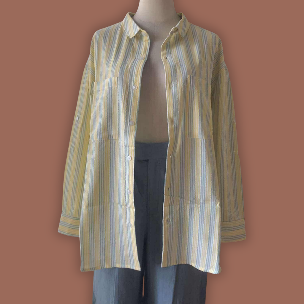 Daisy Day Boyfriend Shirt Yellow (Long Sleeves)